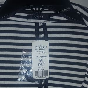 Poetry Jackets & Coats - Poetry Black & White Striped Blazer Poetry Jackets & Coats - Poetry Black & White Striped Blazer